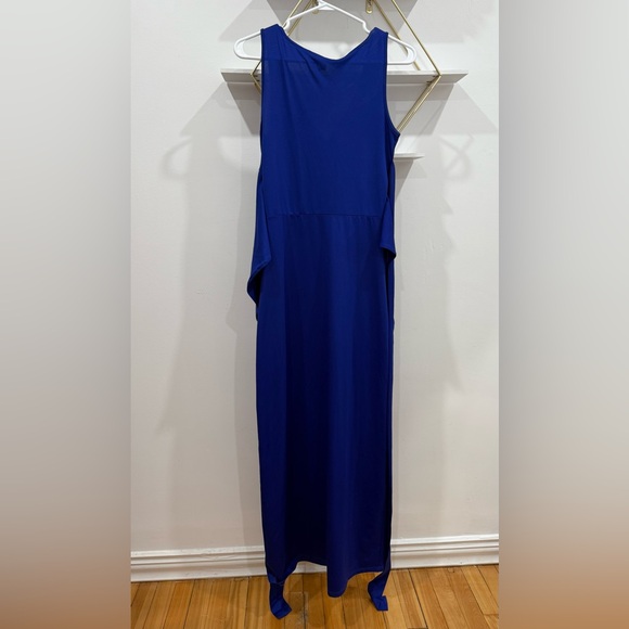 Royal Blue Wrapped Maxi Dress Stretchy Elegant Comfortable XS Slimming effect - Picture 9 of 12